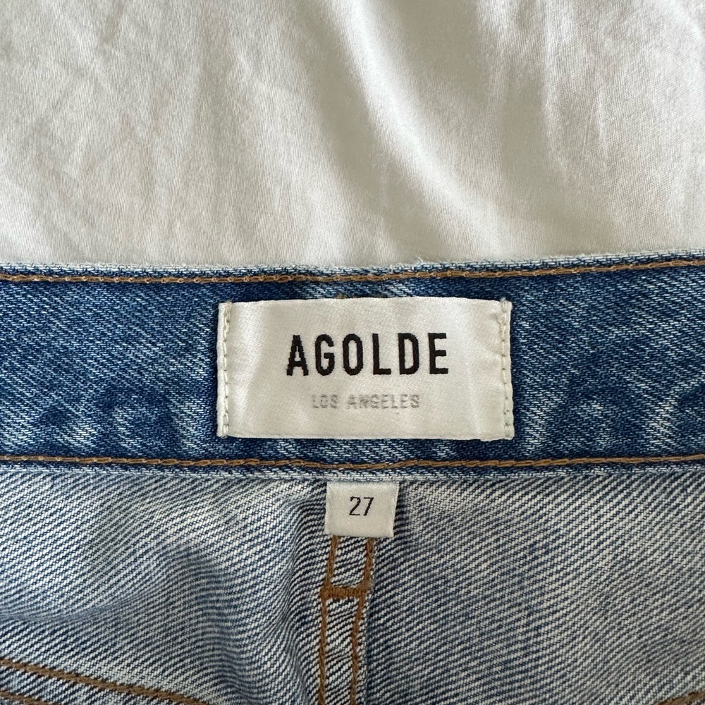 Agolde Riley High Rise Straight Crop - Picture 2 of 4